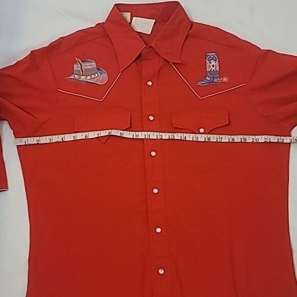 Rocking K Ranchwear Embroidered Pearl Snap Shirt large - Picture 6 of 10